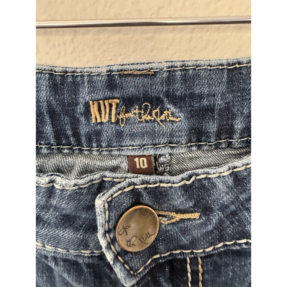 KUT From The Kloth Jeans 10 Womens Blue Denim Mid Rise Straight Leg Medium Wash - Picture 3 of 8